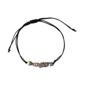 Χειροποίητο Βραχιόλι Μακραμέ σχοινί μαύρο με μοτίφ τύχη, 6767-051ML | Fashion4u